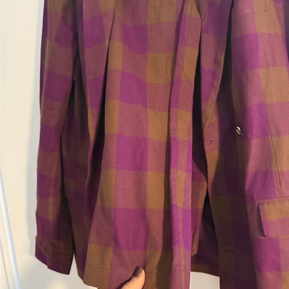 Stylish Purple and Brown Checkered Men's Blazer and pants - Picture 4 of 4